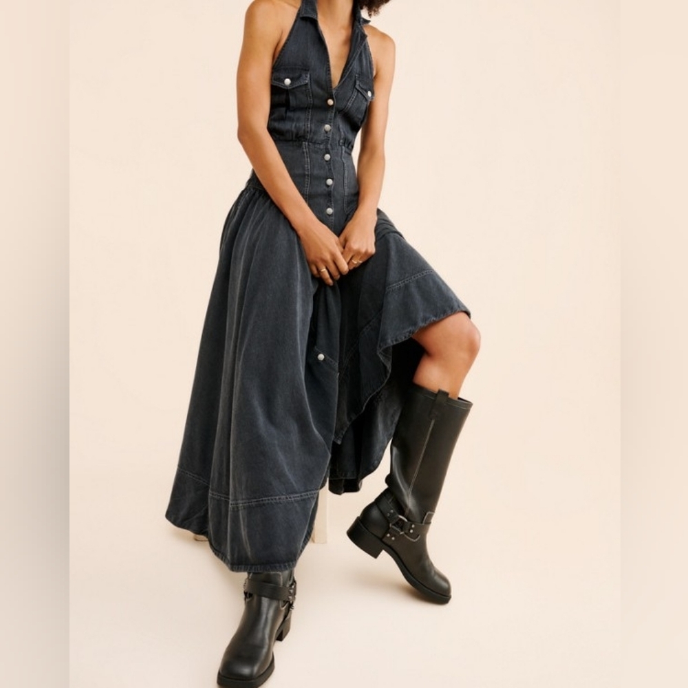 Free People Soundwave Maxi Dress Large GUC